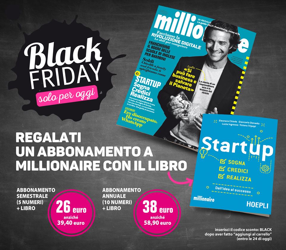 Black Friday di Millionaire: sconto del 35%