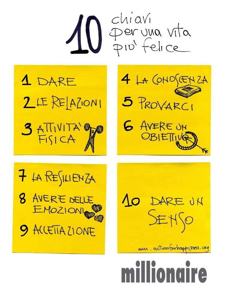 10 chiavi per una vita più felice (infografica)