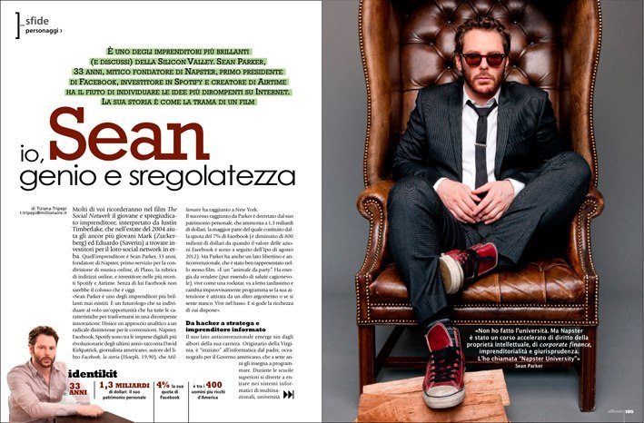 Da Napster a Facebook, la vita a 100/h di Sean Parker