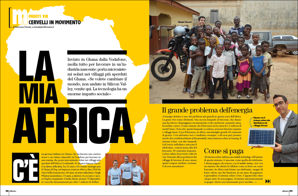 Mollo tutto per portare energia elettrica nei villaggi del Ghana