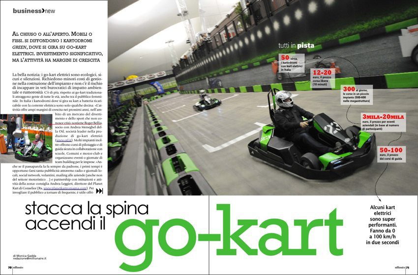 A tutta velocità con un kartodromo green