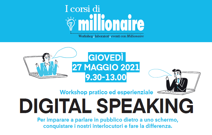Digital Speaking: arrivano i corsi online di Millionaire