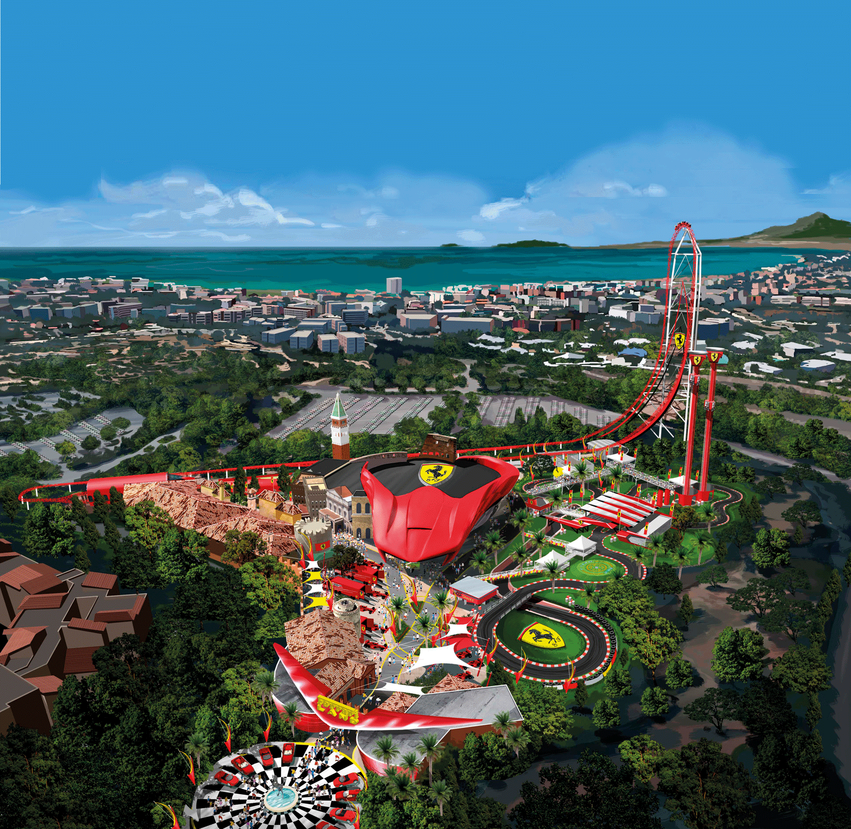 Ferrari Land, apre il parco divertimenti dedicato al Cavallino Rampante