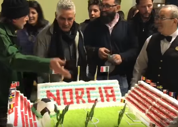 Roberto Baggio festeggia i 50 anni a Norcia e Amatrice