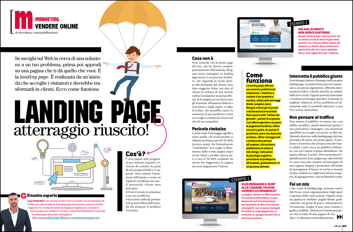 Landing page: come agganciare clienti
