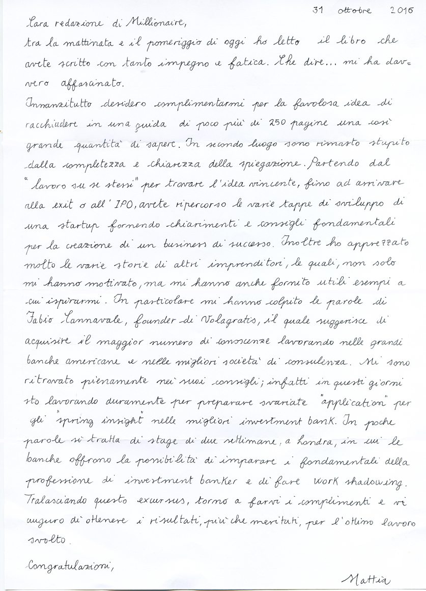 Startup. Sogna, credici, realizza: un lettore recensisce il nostro libro
