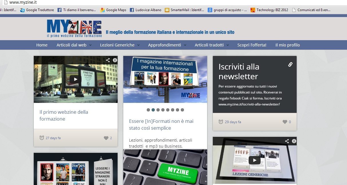 Formazione e Web:  MyZine il sito che traduce le fonti straniere