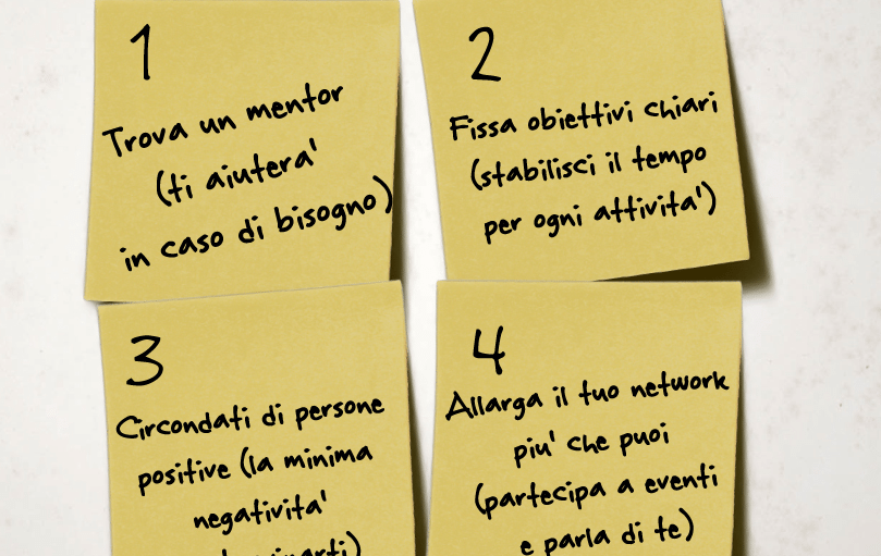 Neoimprenditori: 4 consigli per avere più chance di successo