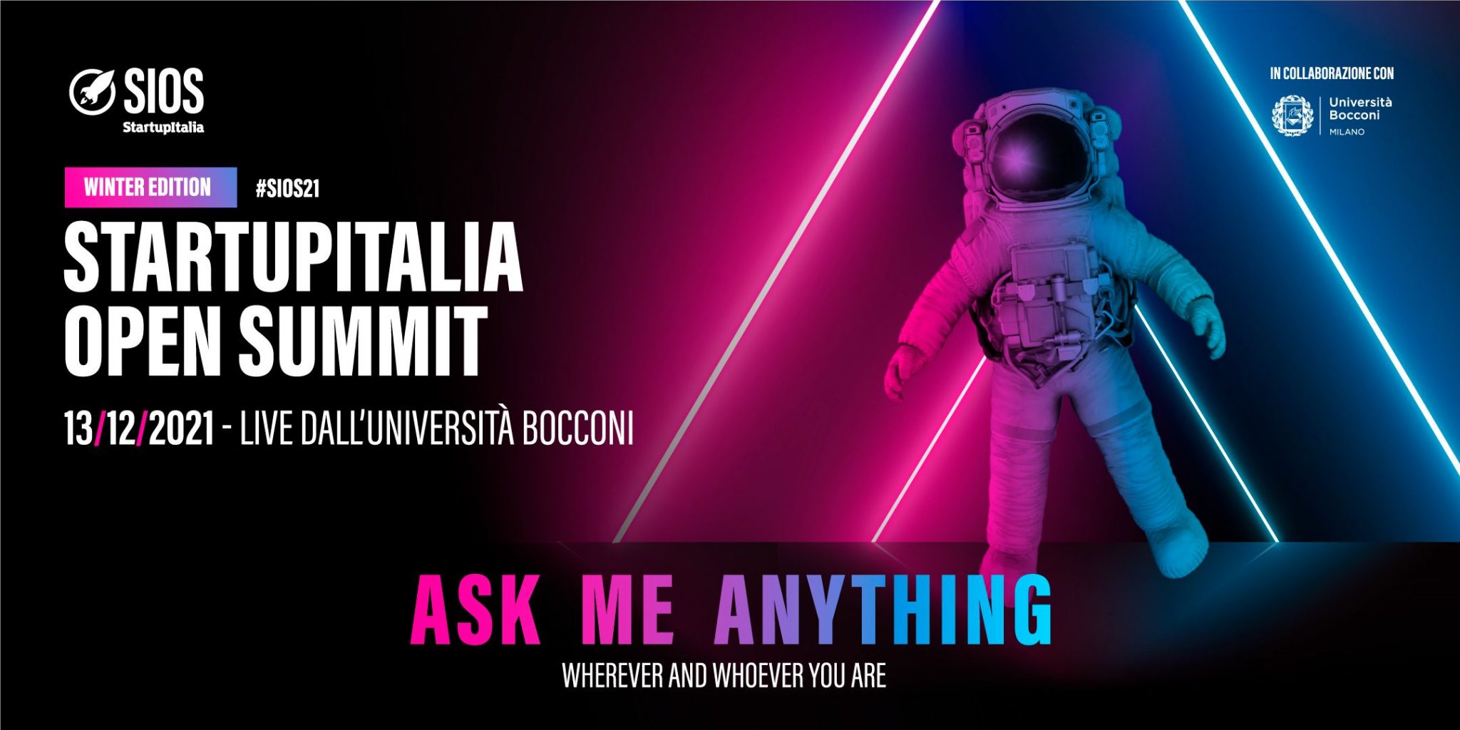 #SIOS21: torna in diretta dalla Bocconi l’evento dedicato a startup e innovazione