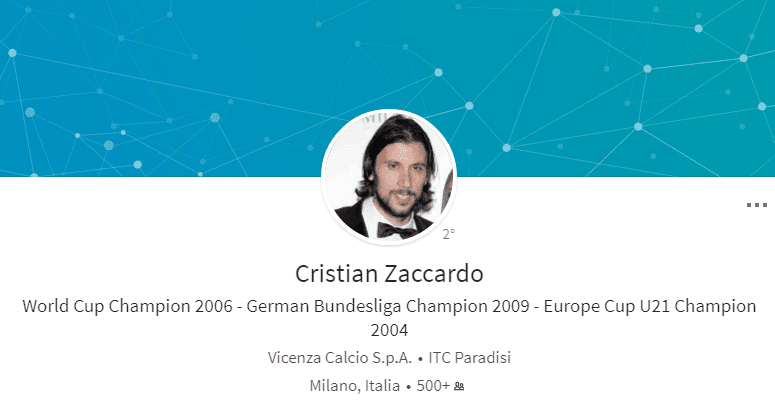 Il calciatore Zaccardo cerca una squadra su LinkedIn